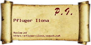 Pfluger Ilona névjegykártya